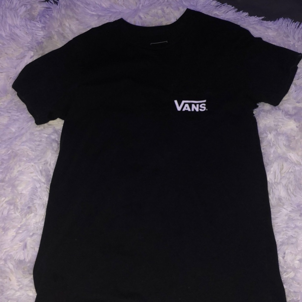 Solid black Vans tee size Small